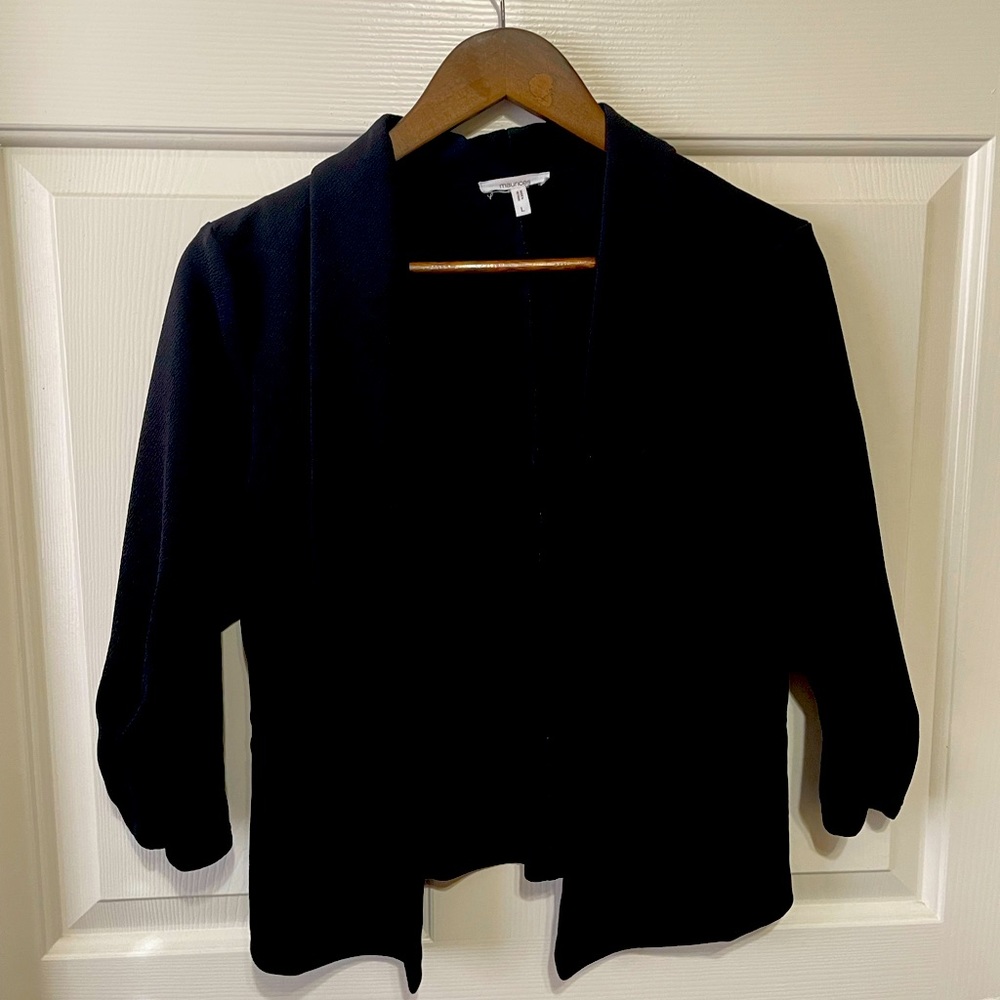 Maurices Fitted Work Jacket-Black, Size: L